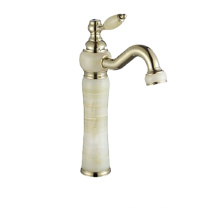 YL-5895-22AP artistic antique gold faucet tap nature stone wash basin faucets